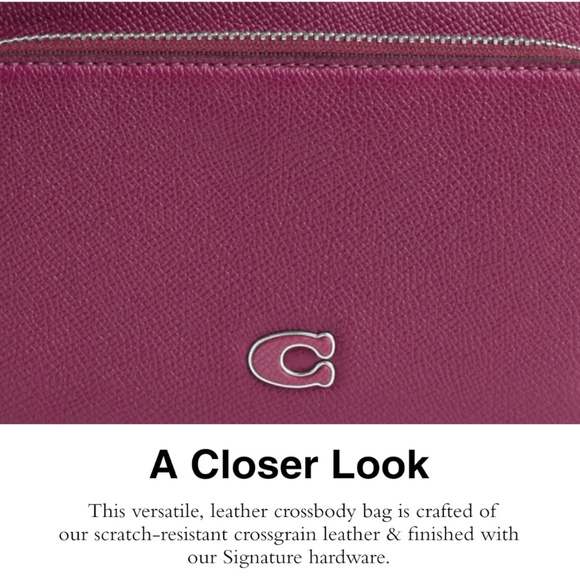 COACH Belt Bag in Crossgrain Leather, DEEP Plum - Picture 14 of 14